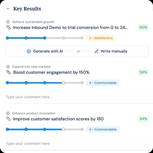 Bring live OKR progress into every performance review