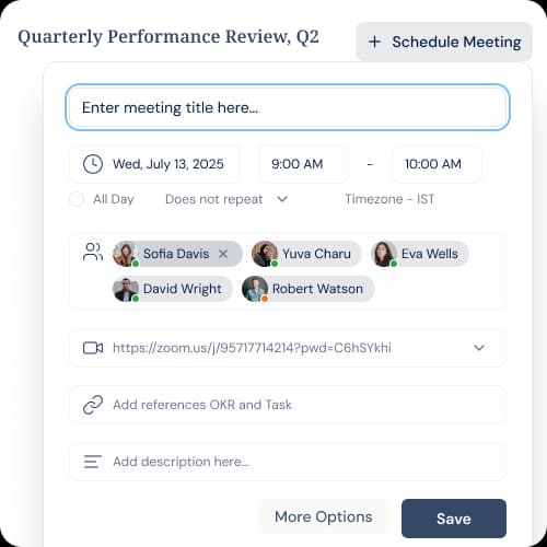 Open a 1:1 to talk through any review