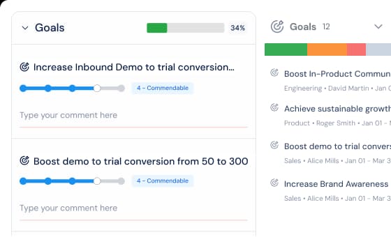 Pull real goal data into every review automatically