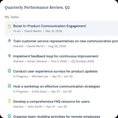 Show real task delivery inside the review itself