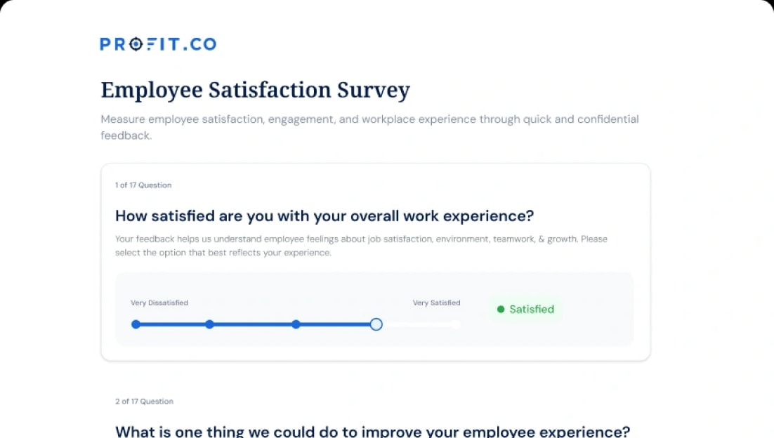 Pulse survey results with live participation tracking
