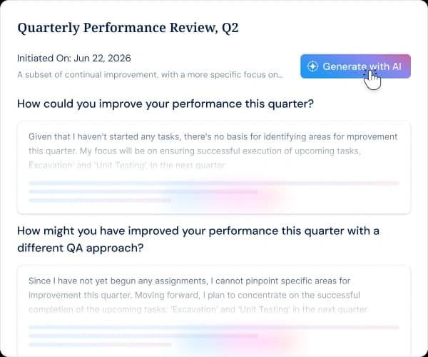 AI-drafted performance review from goal data