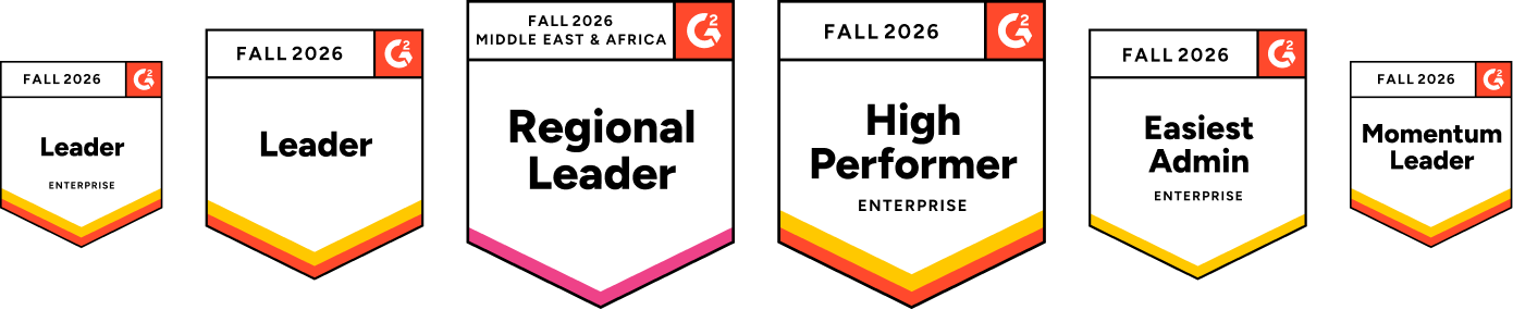 G2 Leader badge for OKR software, Enterprise segment, Summer 2026