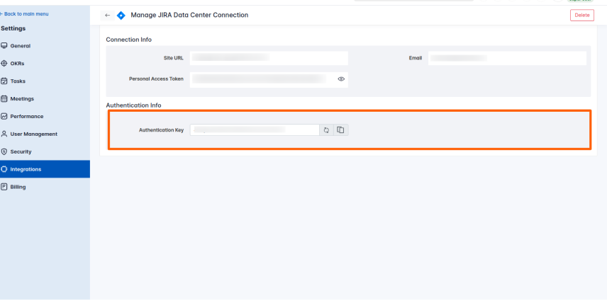 To get the Authentication Key follow the below Steps screenshot 5