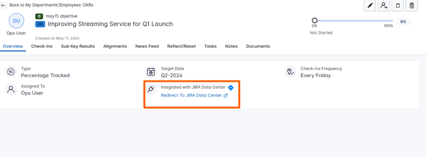 Create a Jira Epic as a Sub-Key Result screenshot 5