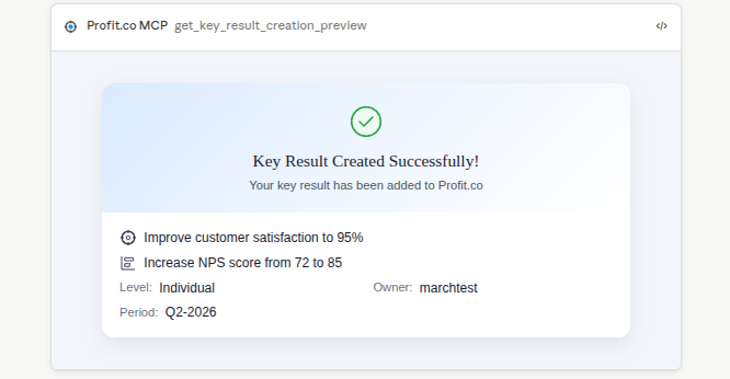 2. Create Key Result screenshot 2
