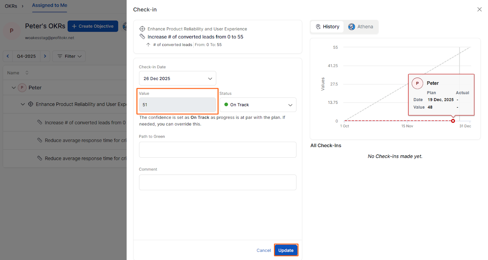 How do you use a Salesforce KPI in a Key Result? screenshot 4
