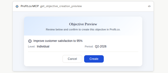 1. Create Objectives screenshot 1