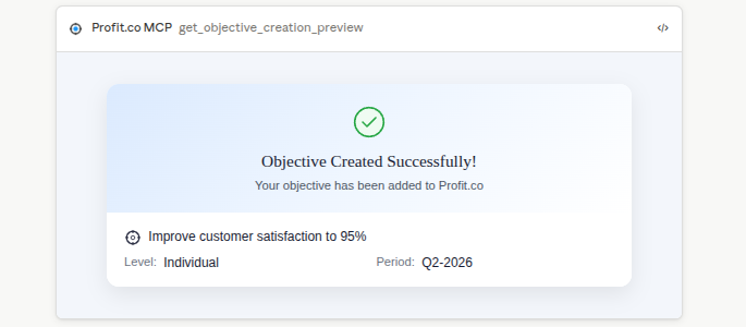1. Create Objectives screenshot 2