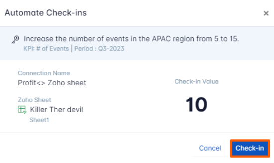 Automating Key Results with Zoho Sheet screenshot 4