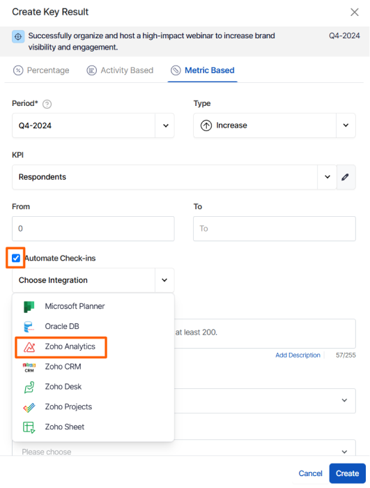 Automating Key Results with Zoho Analytics screenshot 1
