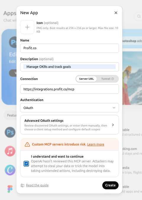 Step 4: Start Using Profit.co in ChatGPT screenshot 1
