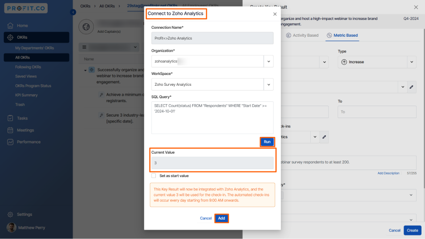 Automating Key Results with Zoho Analytics screenshot 2