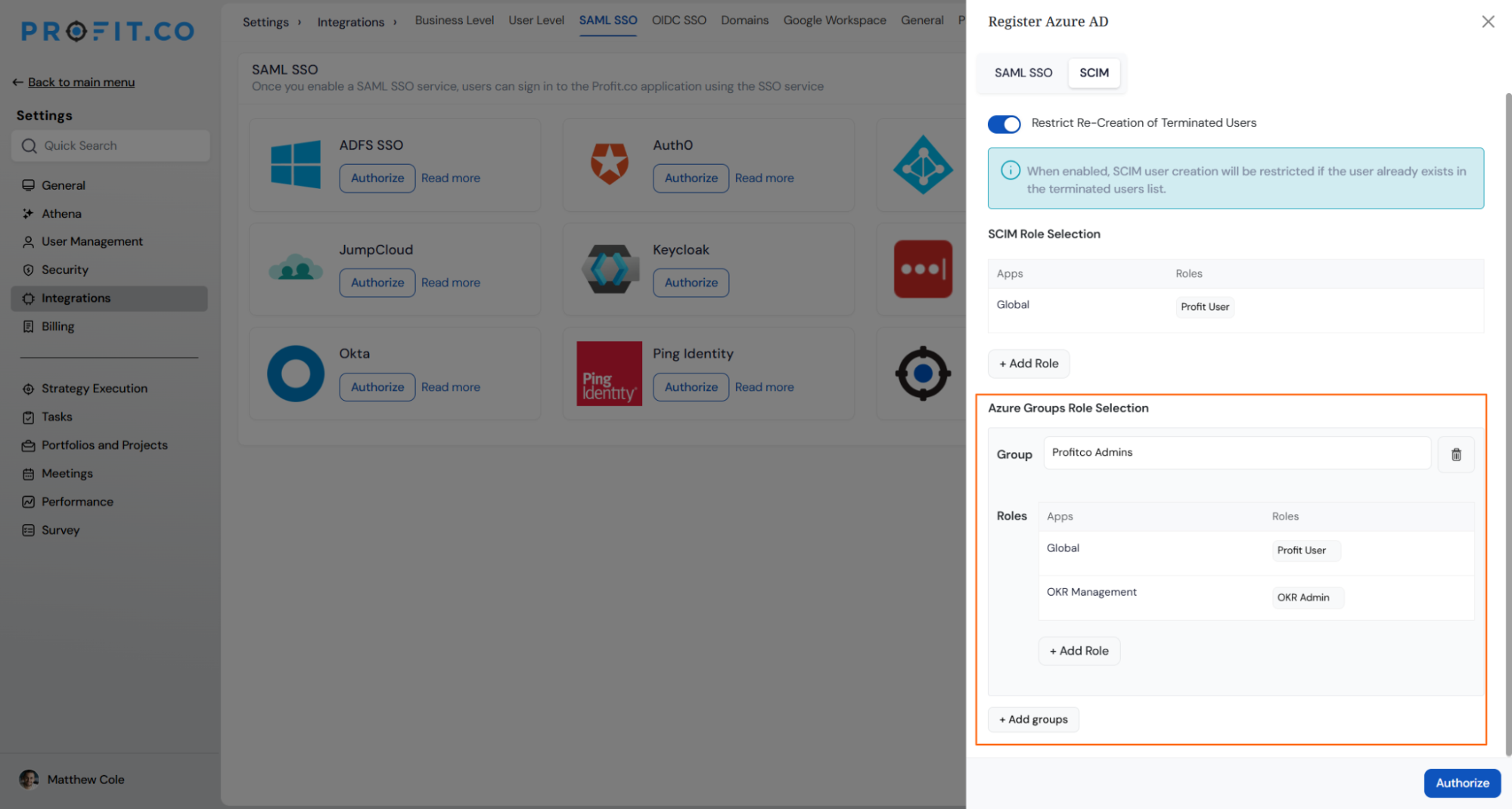 Group-Based Role Assignment screenshot