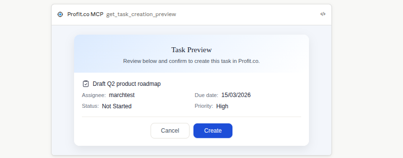4. Create Task screenshot 1