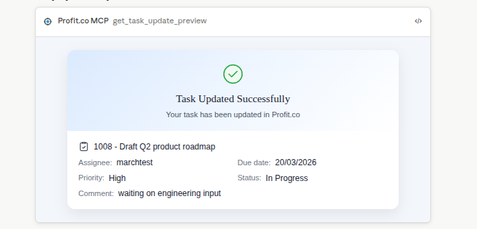 5. Update Task screenshot 2