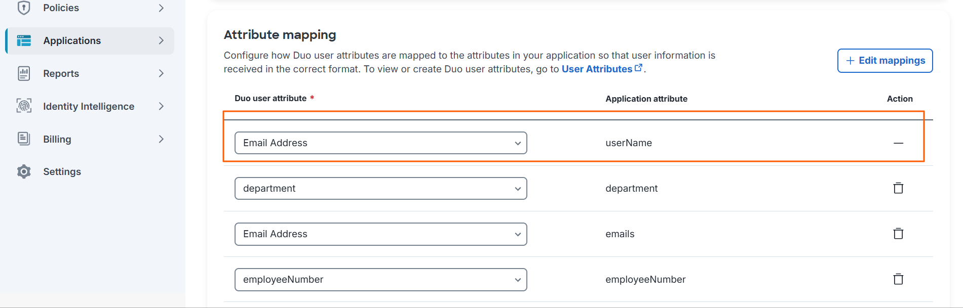 After the connection is done successfully, map attributes in the Provisioning section screenshot 2