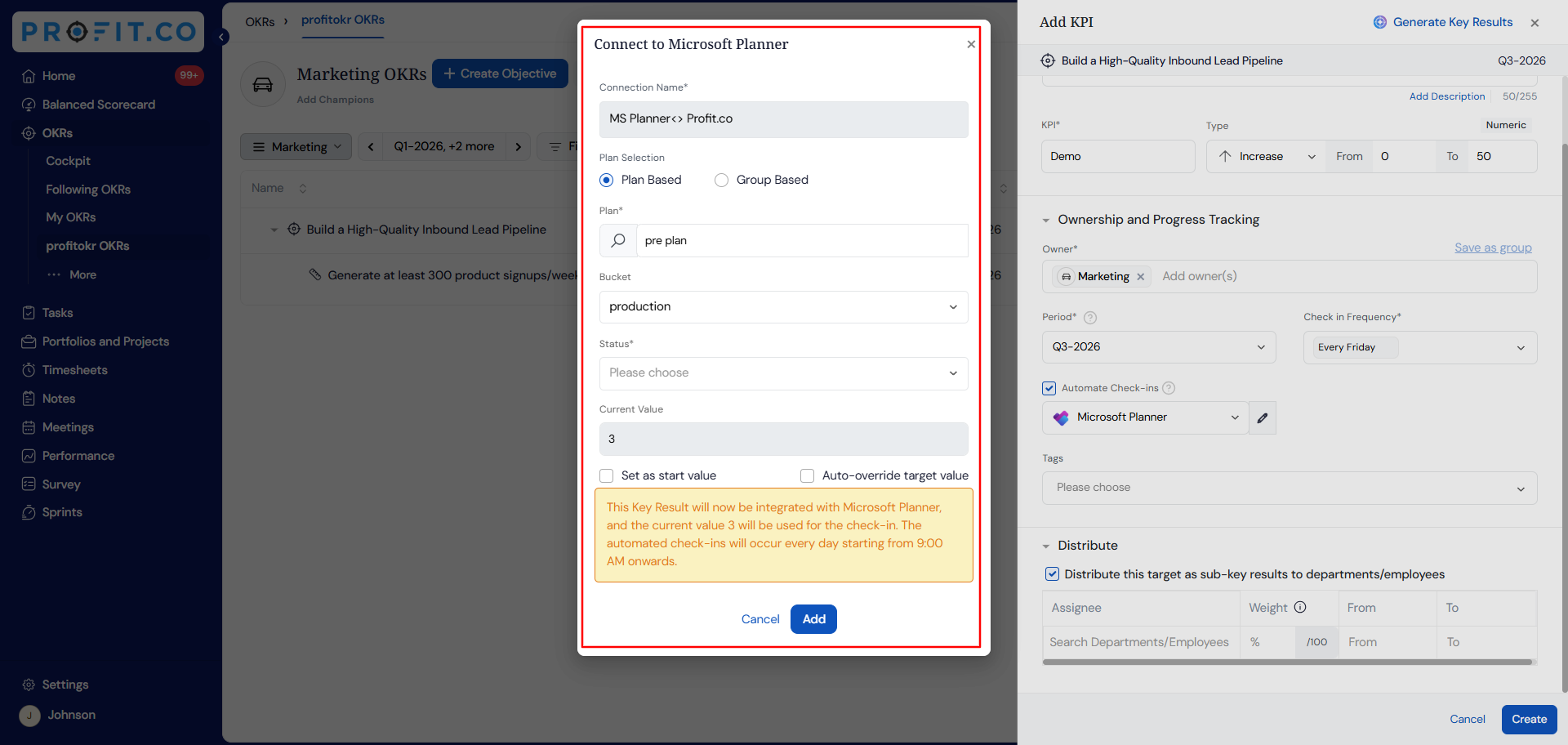 KPI-Based Key Results screenshot 2