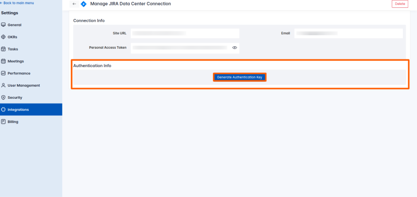 To get the Authentication Key follow the below Steps screenshot 4