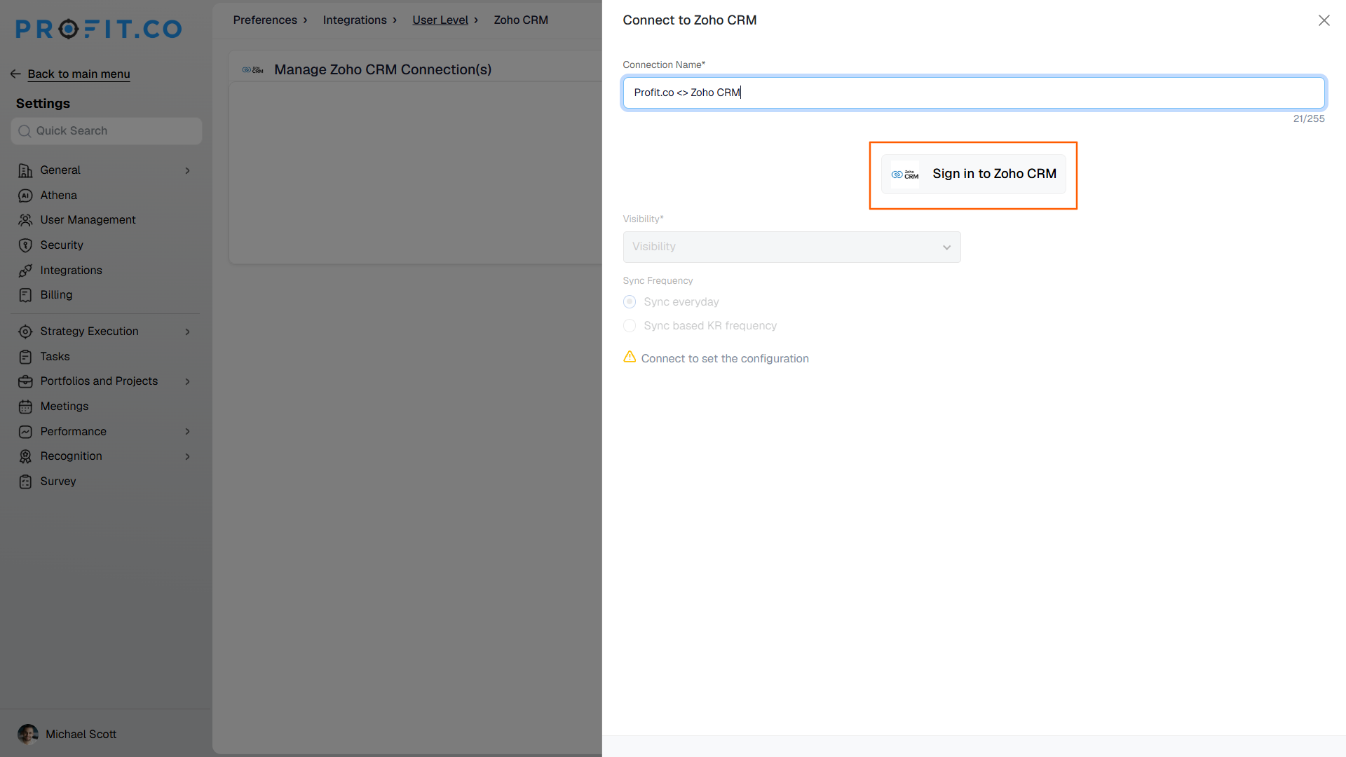 Step 3: Authenticate with Zoho CRM screenshot 2